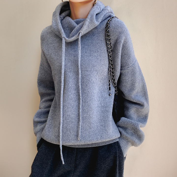 Women's Warm Oversized Knitted Hoodie | Winter