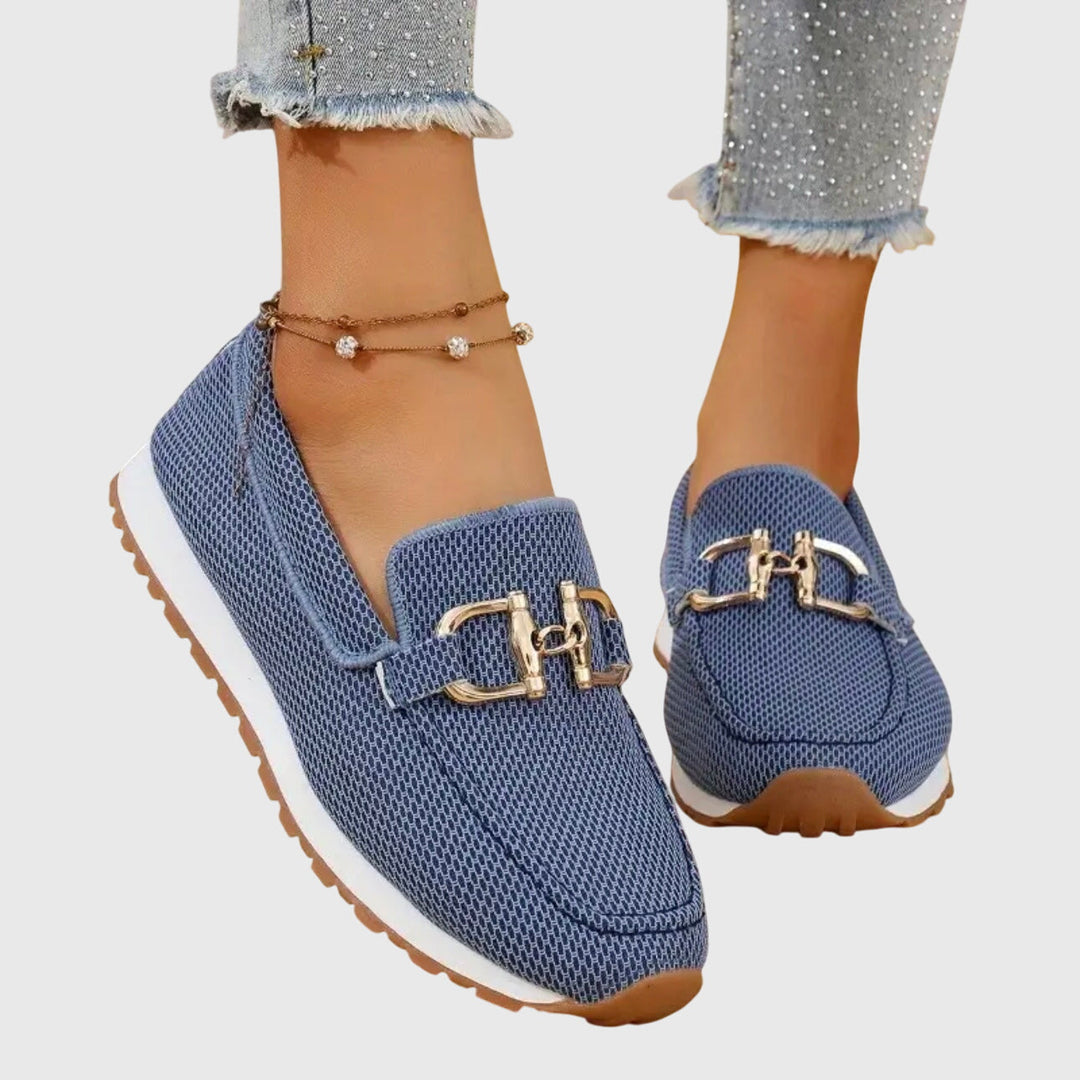 Women's Buckle Detail Slip On Loafers | Casual