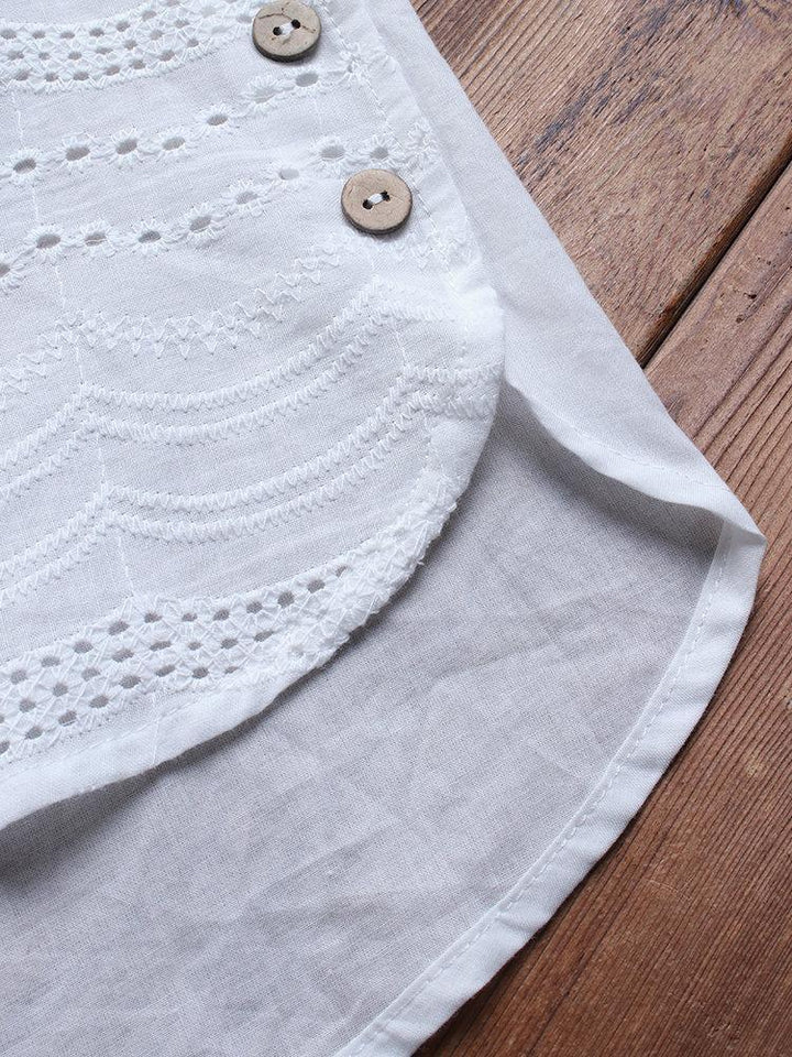 Women's Henley Summer Blouse | Short Sleeve