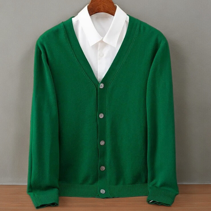 Gilet boutonné pour homme à col en V | Manches longues