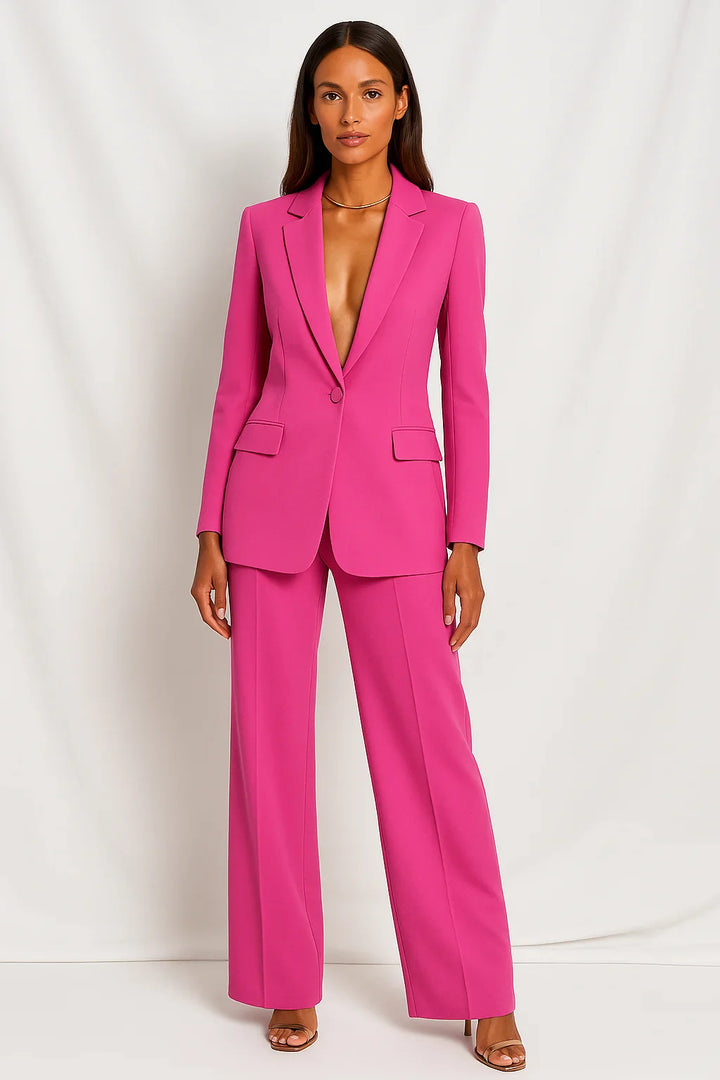 Women's Elegant Formal Blazer and Trouser Set | Two Piece