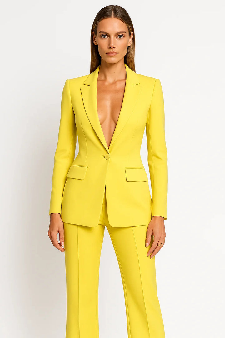 Women's Elegant Formal Blazer and Trouser Set | Two Piece