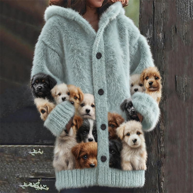 Women's Button Up Hood Cardigan | Long