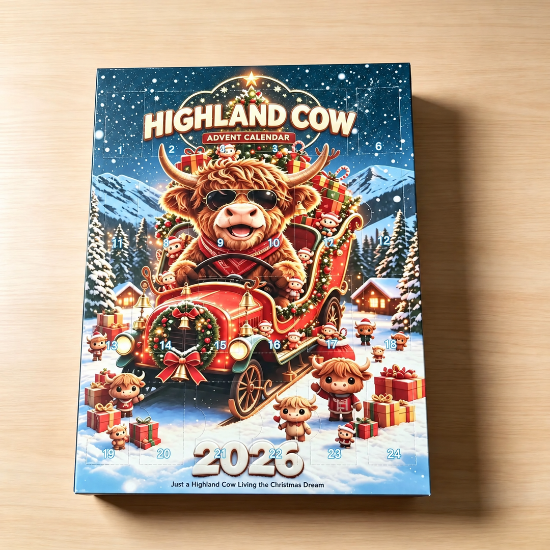 Calendrier de l’Avent avec vaches des Highlands et mini-figurines | Noël