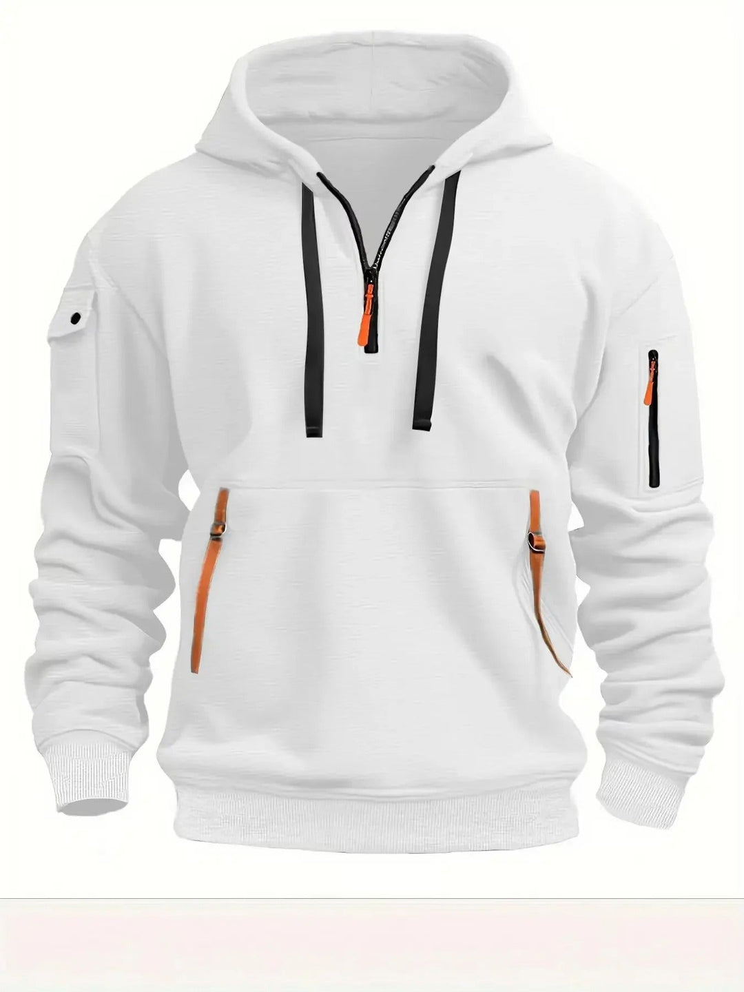 Men's Drawstring Warm Zip Up Hoodie | Winter