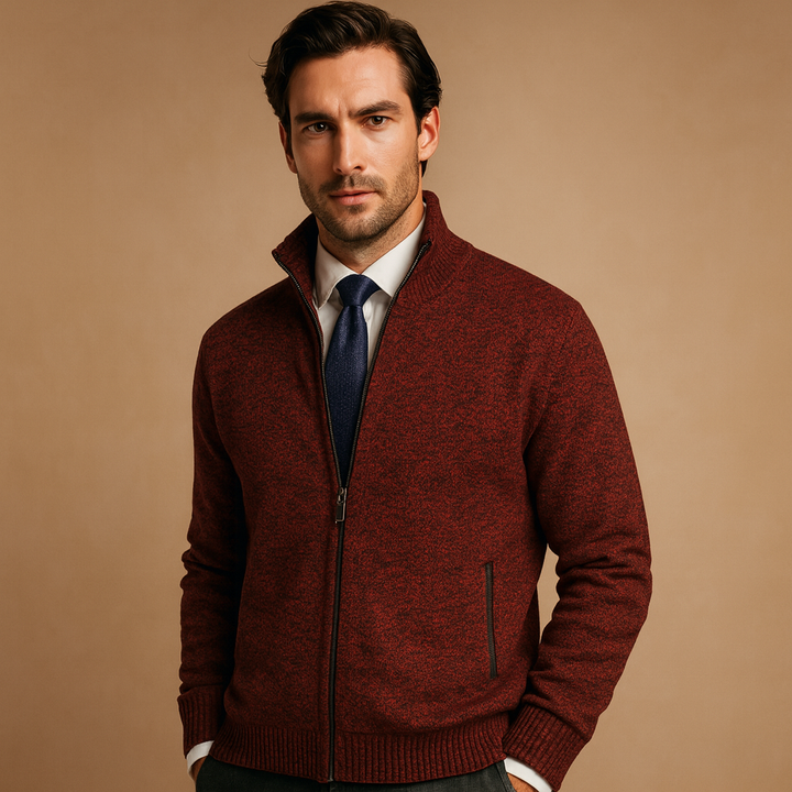 Men’s Pockets Zip-Up Cardigan | Knitted