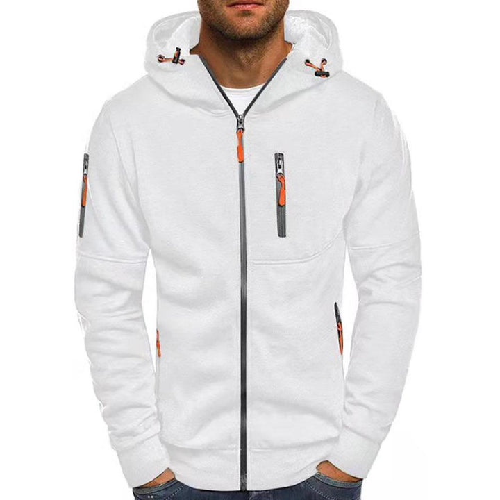 Men's Drawstring Pockets Zip Up Hoodie | Winter
