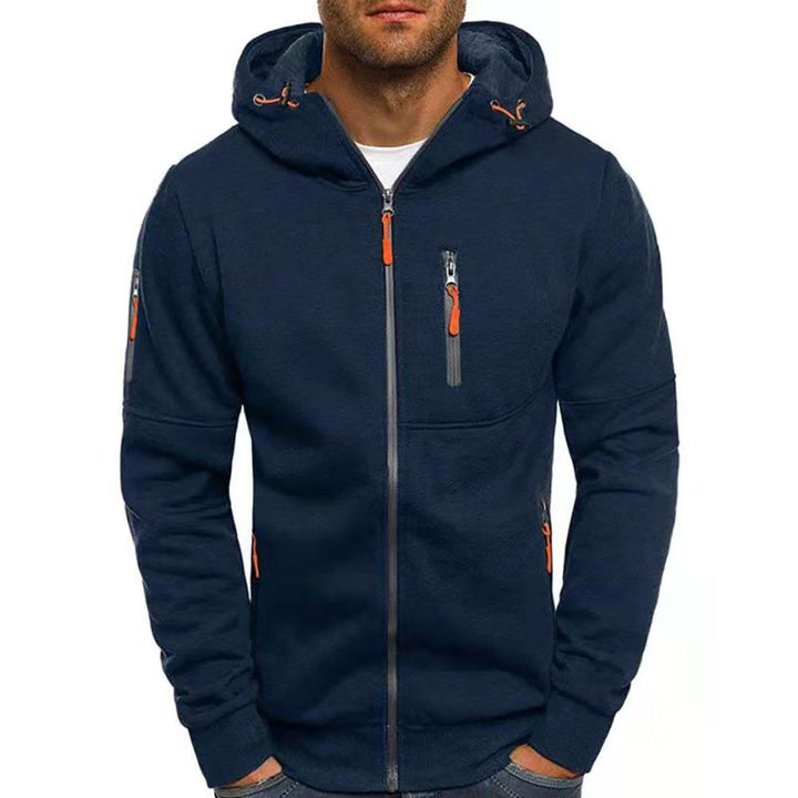 Men's Drawstring Pockets Zip Up Hoodie | Winter