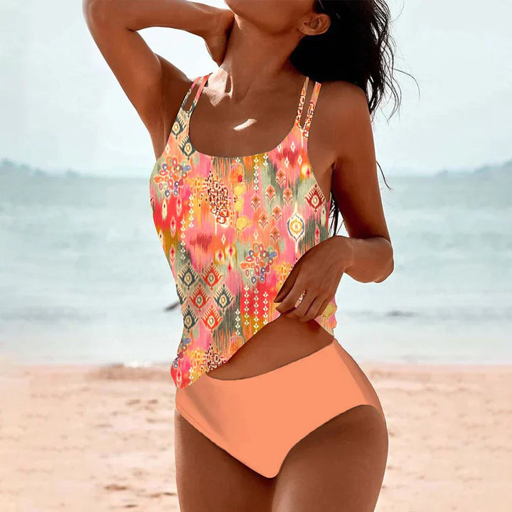 Women’s Beach Pool Summer High Waist Tankini Set | Swimwear