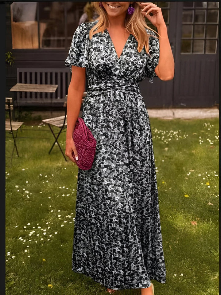 Women’s Short Sleeve Floral Dress | Maxi