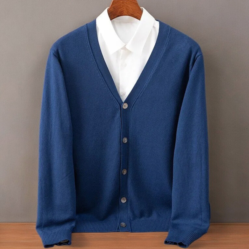 Gilet boutonné pour homme à col en V | Manches longues