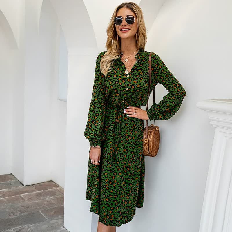Women’s Vacation Printed Dress | Midi