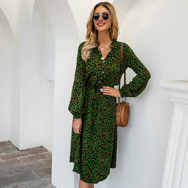 Women’s Vacation Printed Dress | Midi