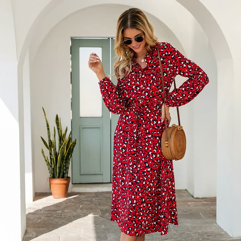 Women’s Vacation Printed Dress | Midi
