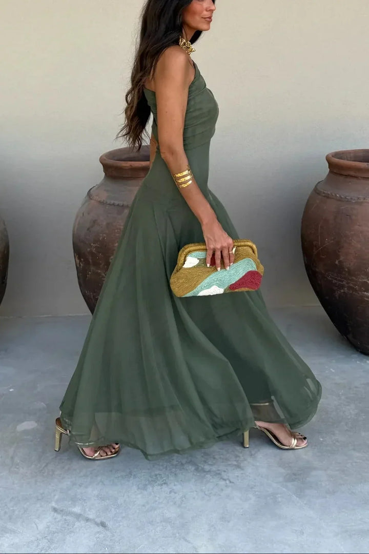 Women's Off Shoulder Wedding Guest Evening Dress | Maxi