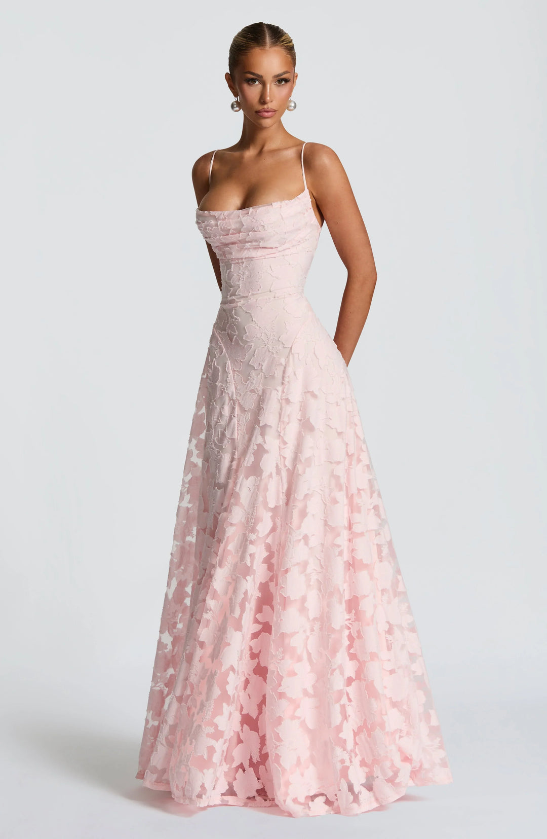 Women's Elegant Wedding Guest Spaghetti Strap Dress | Maxi