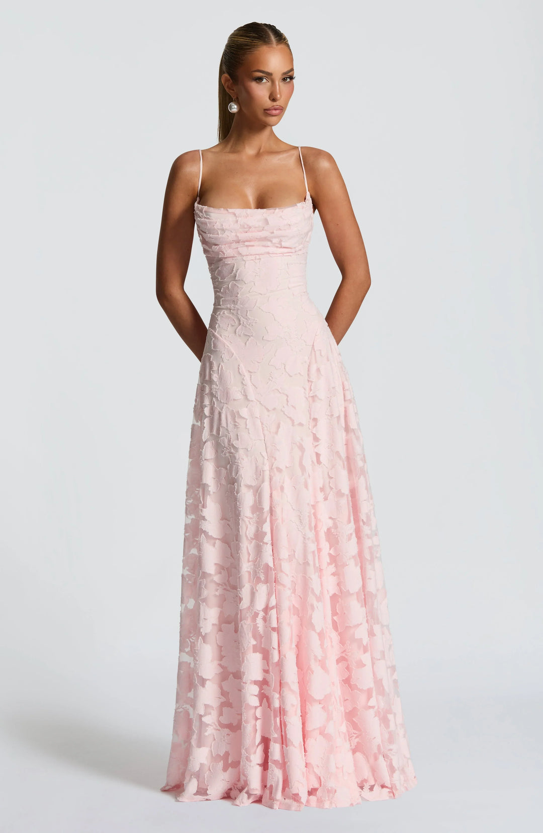 Women's Elegant Wedding Guest Spaghetti Strap Dress | Maxi