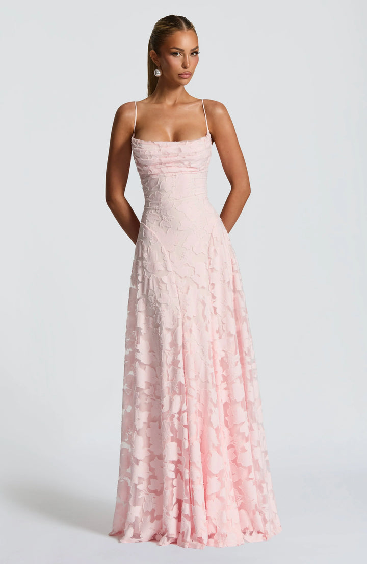 Women's Elegant Wedding Guest Spaghetti Strap Dress | Maxi