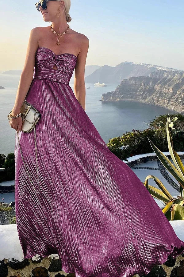 Women's Elegant Summer Strapless Evening Dress | Maxi
