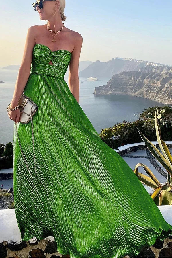 Women's Elegant Summer Strapless Evening Dress | Maxi