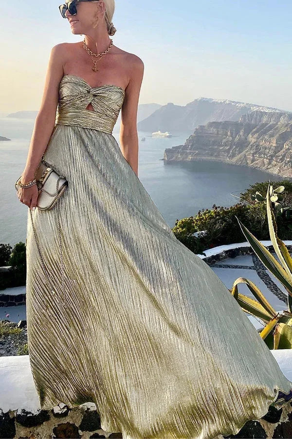 Women's Elegant Summer Strapless Evening Dress | Maxi
