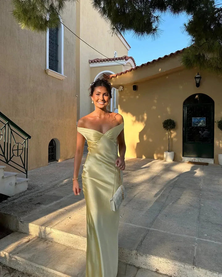 Women's Elegant Off Shoulder Evening Dress | Maxi