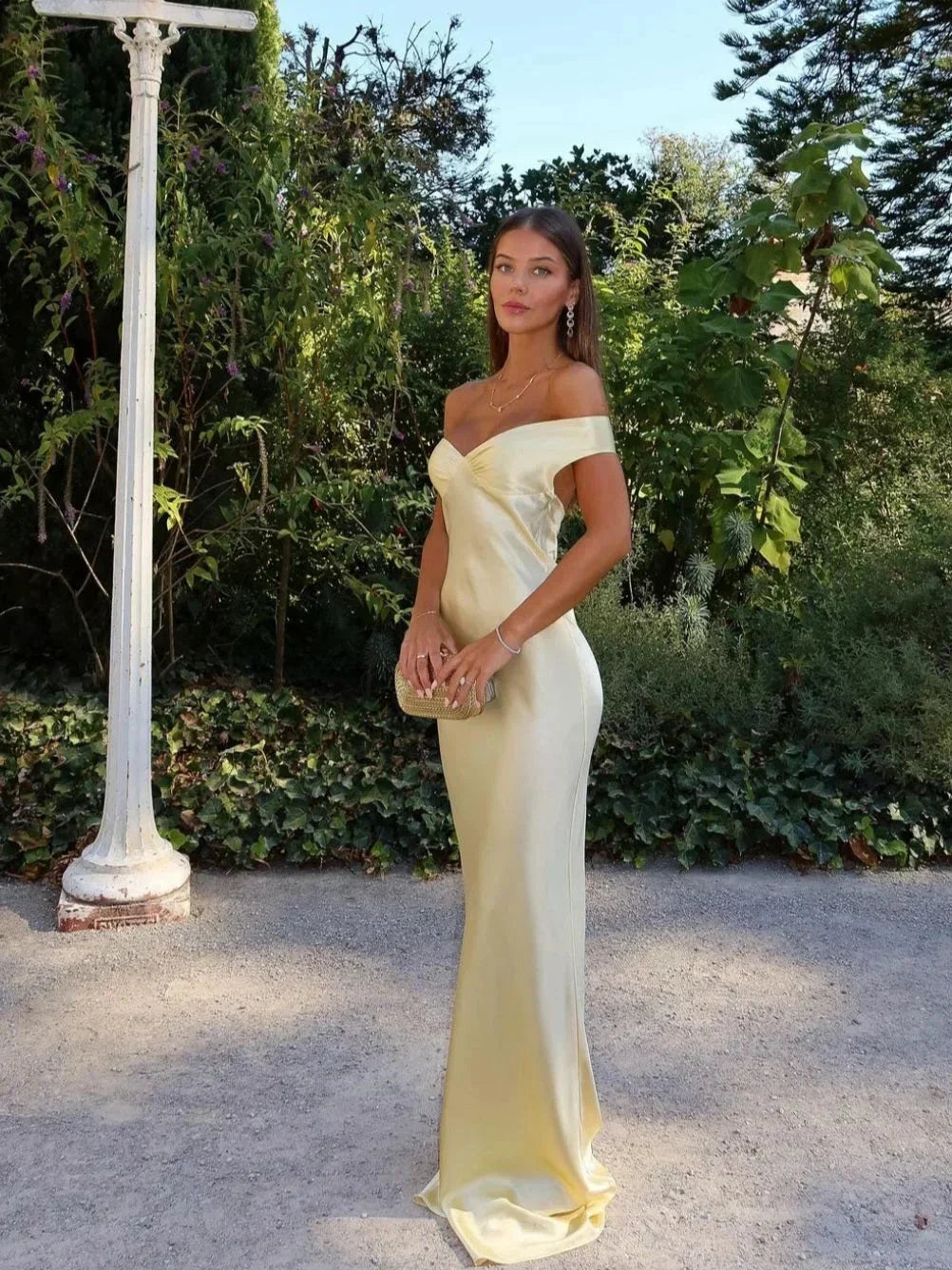 Women's Elegant Off Shoulder Evening Dress | Maxi