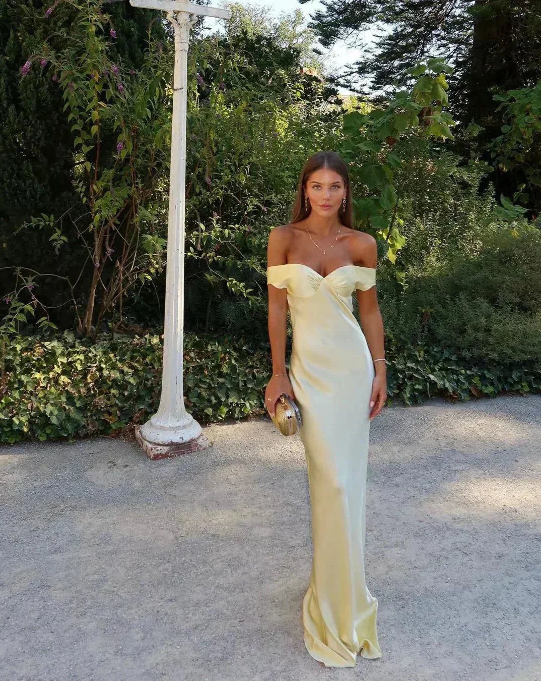 Women's Elegant Off Shoulder Evening Dress | Maxi