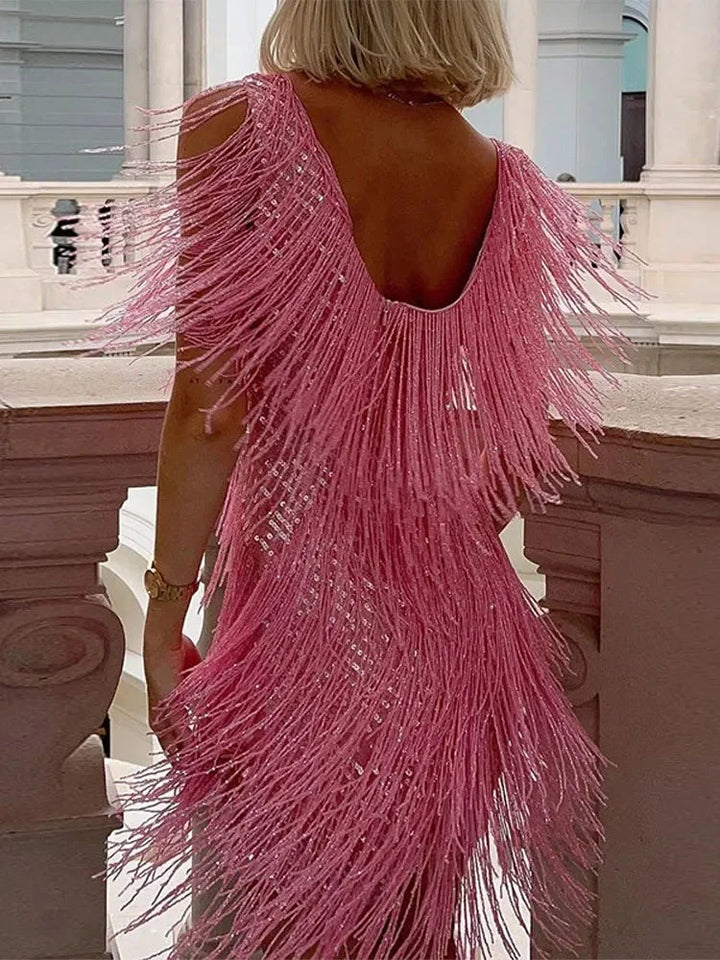 Women's Chique Sparkling Fringe Evening Party | Mini