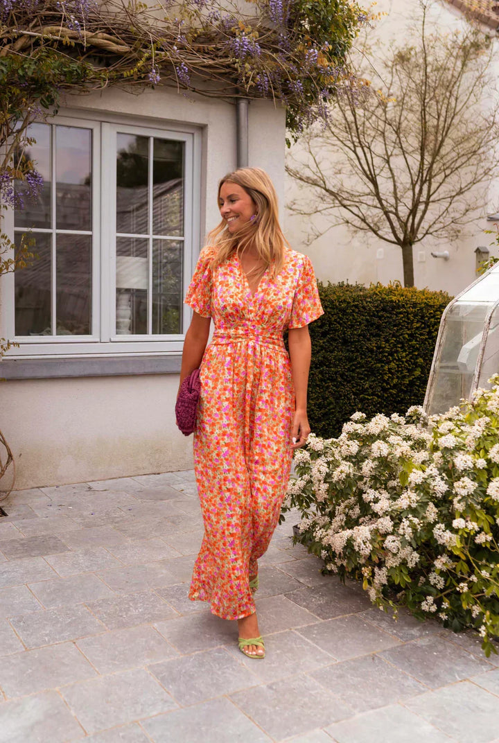 Women’s Short Sleeve Floral Dress | Maxi