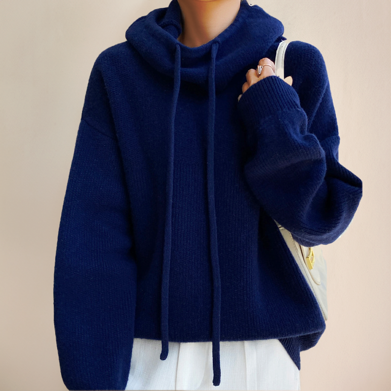 Women's Warm Oversized Knitted Hoodie | Winter