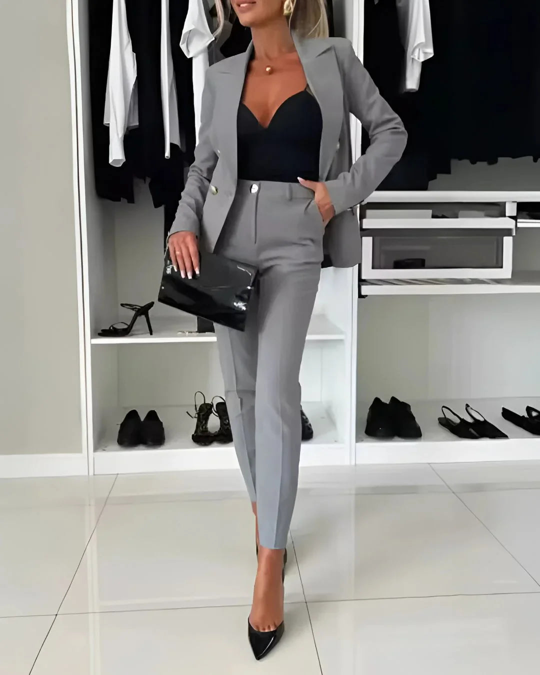 Women's Tailored Double-Breasted Suit Set | Two Piece