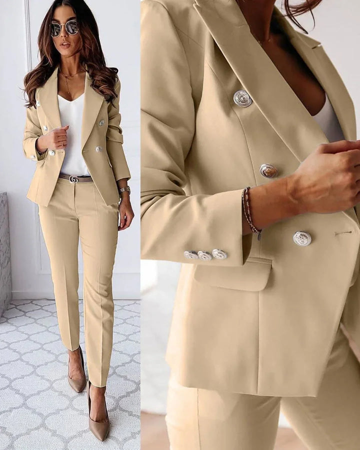Women's Tailored Double-Breasted Suit Set | Two Piece