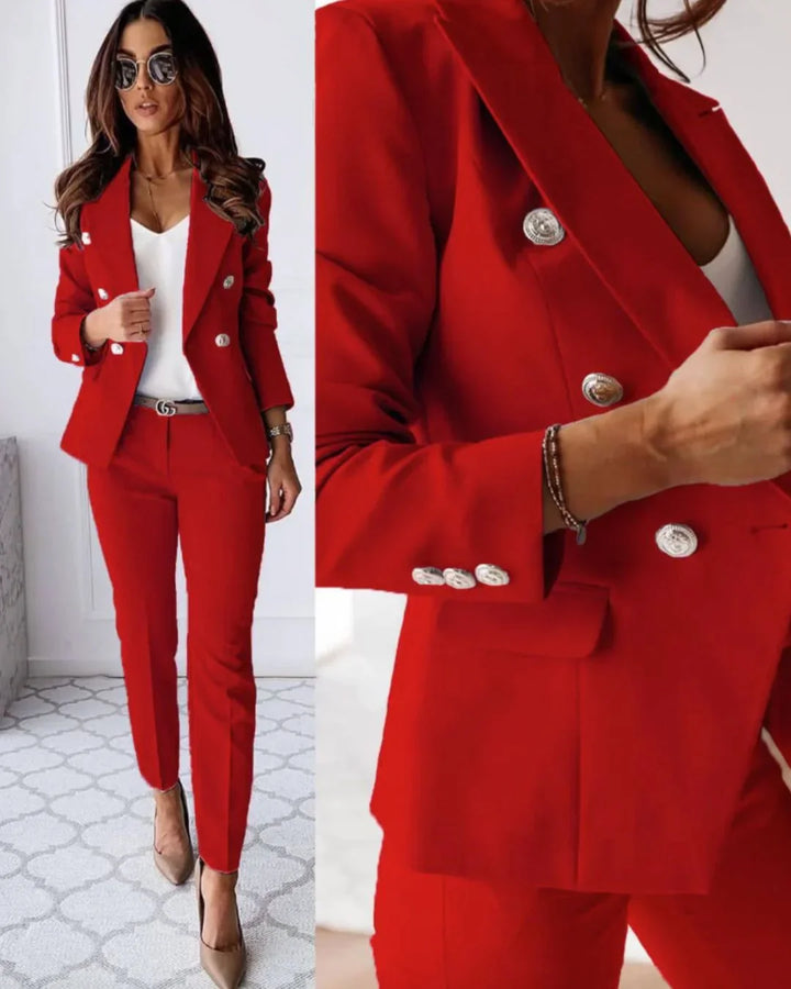 Women's Tailored Double-Breasted Suit Set | Two Piece