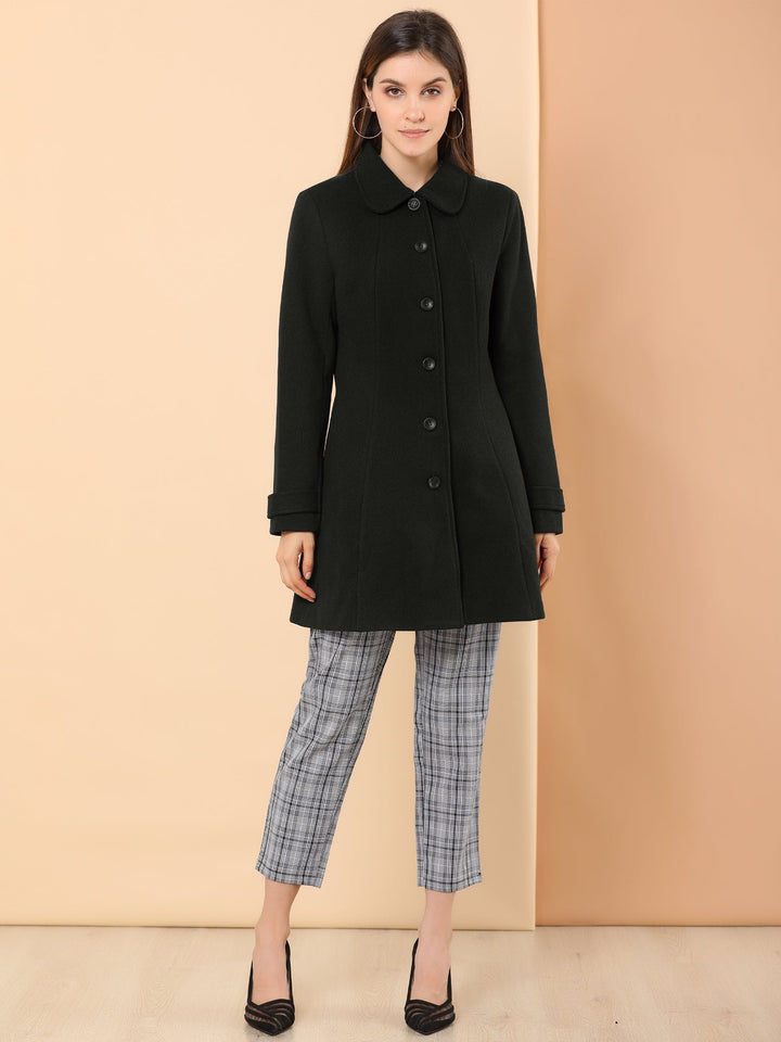 Long manteau chaud à chevrons pour femme | Hiver