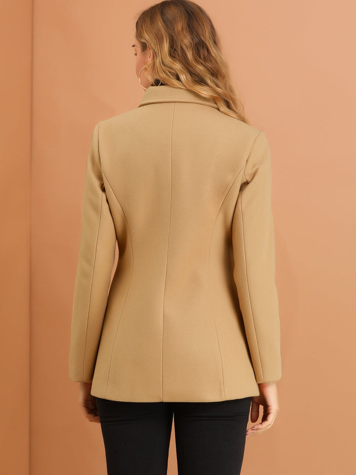 Manteau d’hiver pour femme à boutonnage simple et col | boutonné
