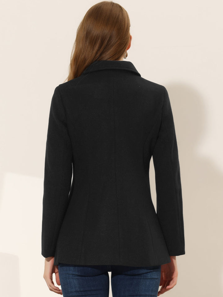 Manteau d’hiver pour femme à boutonnage simple et col | boutonné