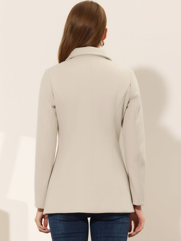 Manteau d’hiver pour femme à boutonnage simple et col | boutonné