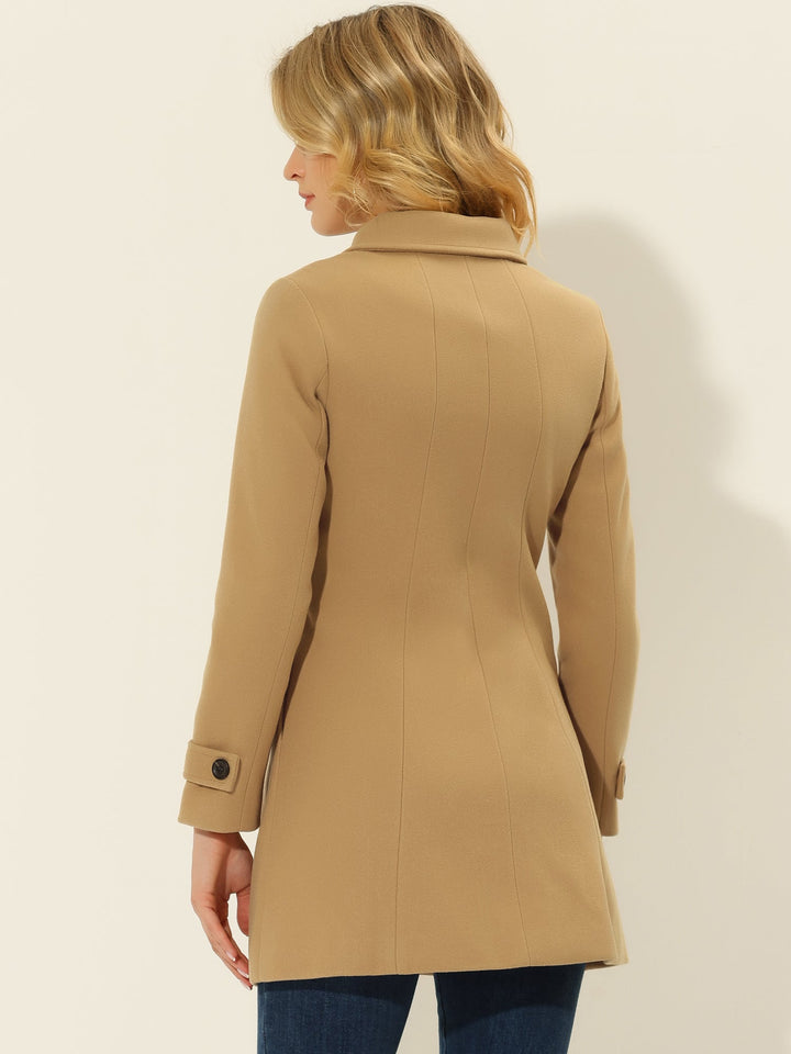 Long manteau chaud à chevrons pour femme | Hiver