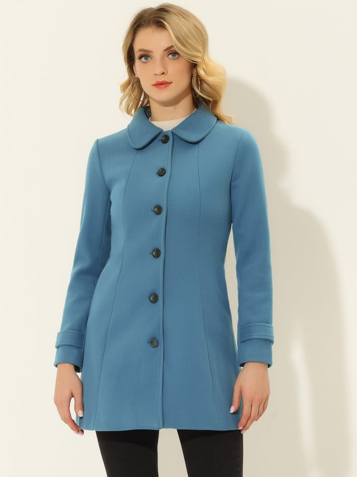 Long manteau chaud à chevrons pour femme | Hiver