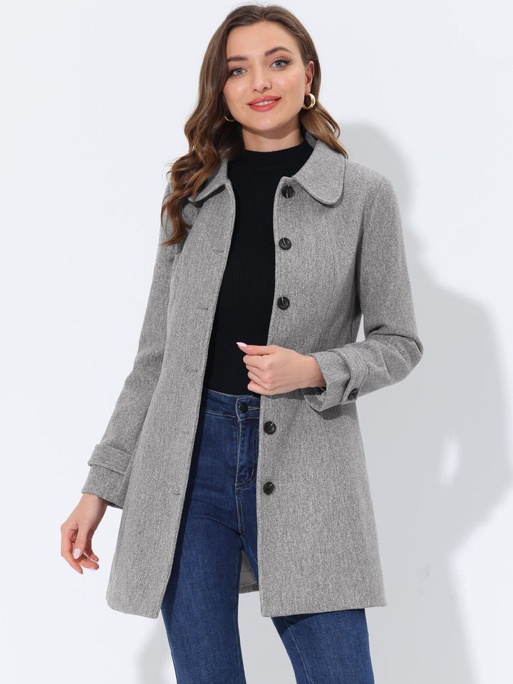 Long manteau chaud à chevrons pour femme | Hiver
