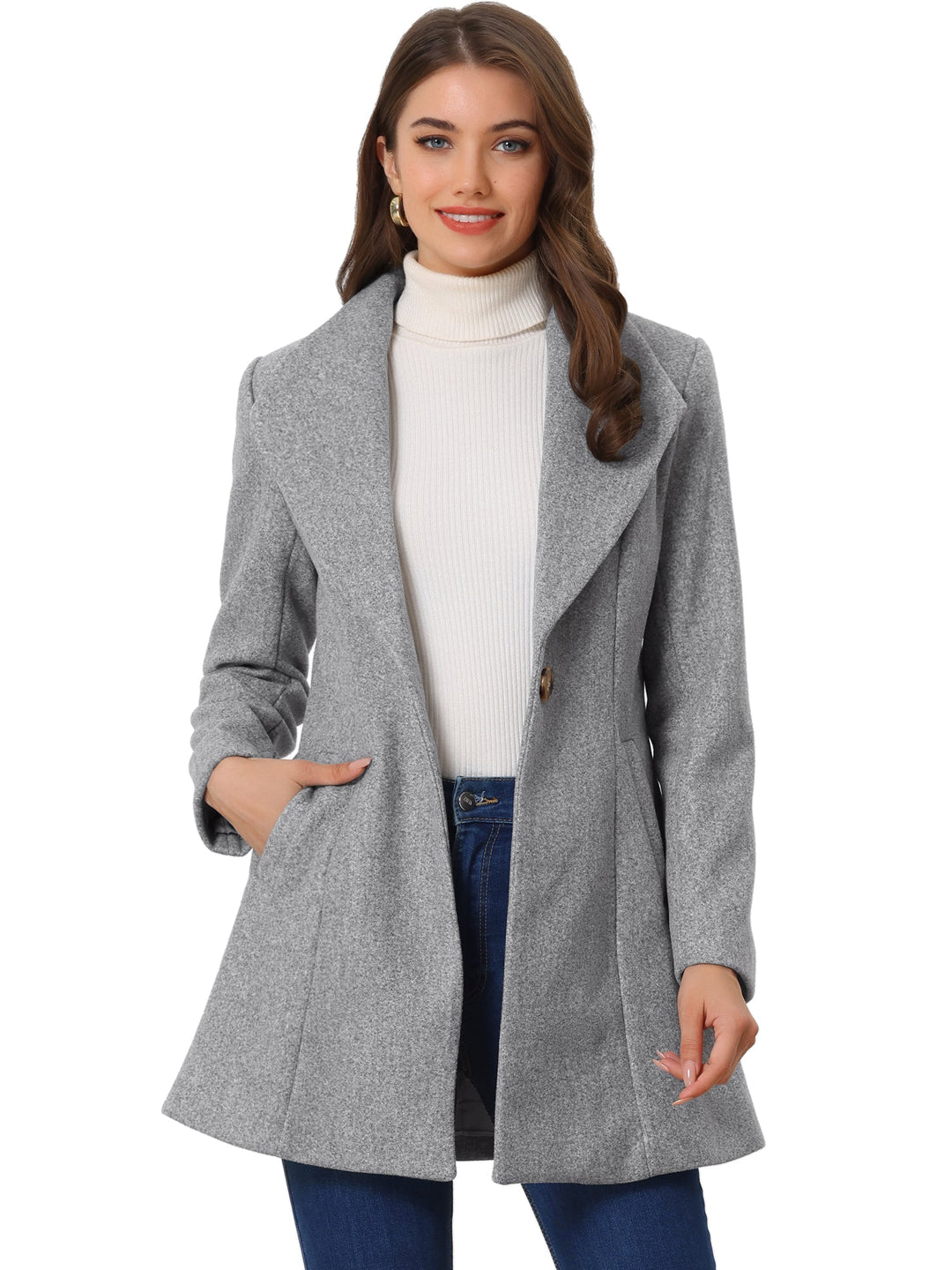 Women's Formal Winter Single Breasted Coat | Long