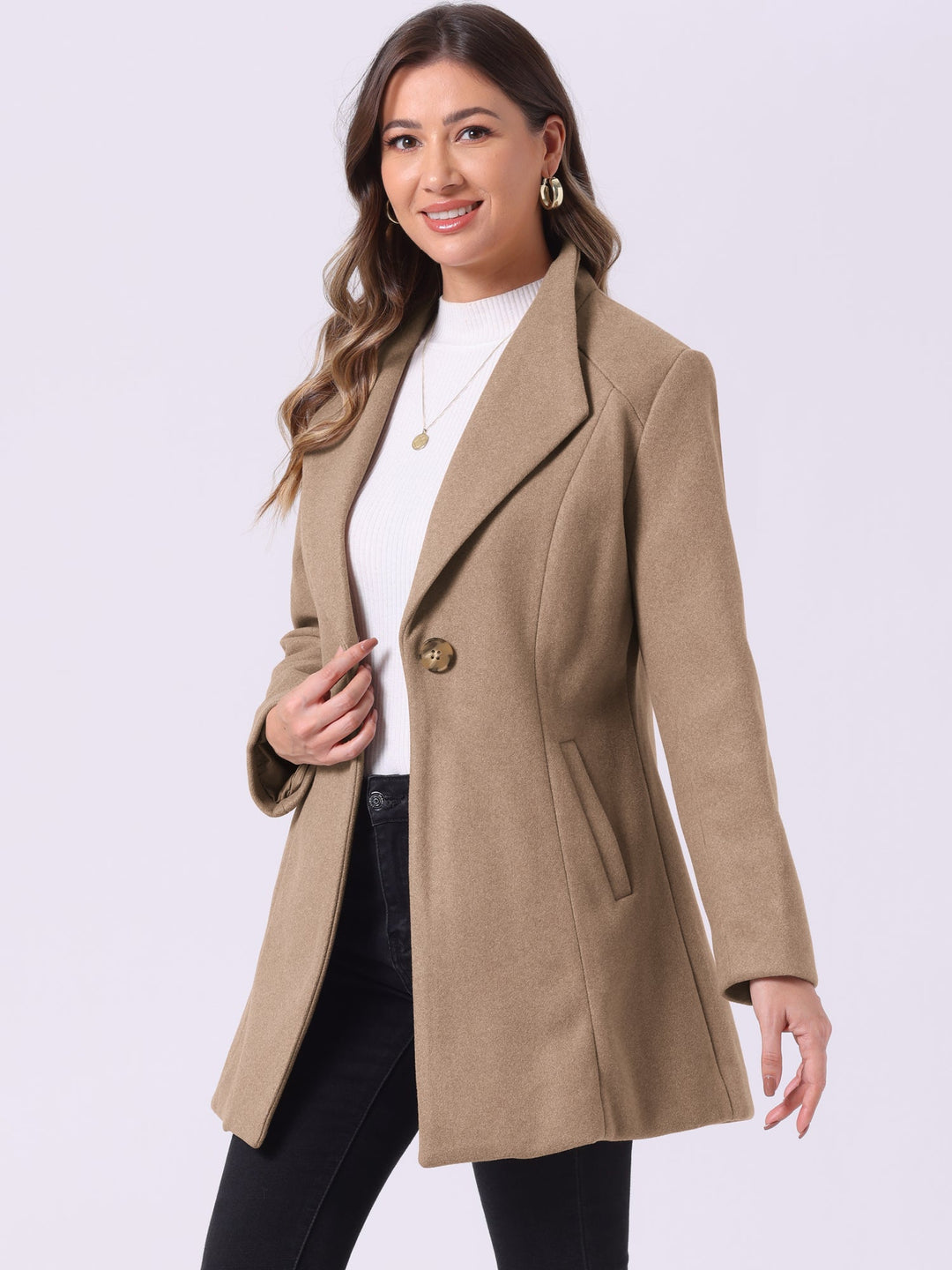 Women's Formal Winter Single Breasted Coat | Long
