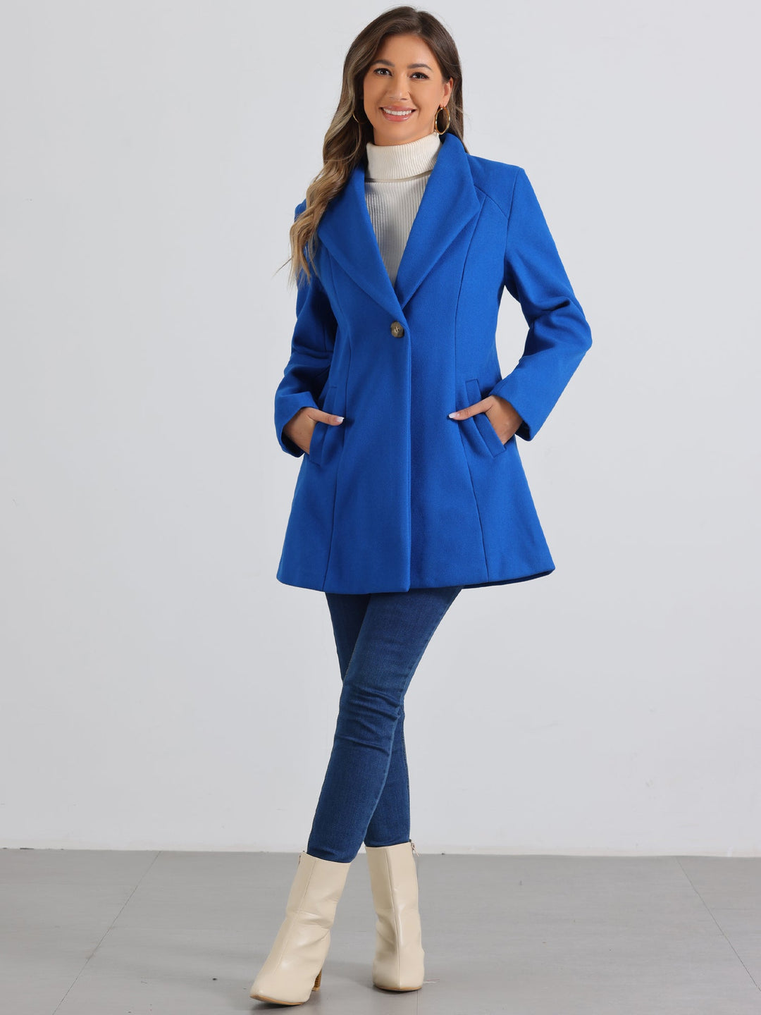 Women's Formal Winter Single Breasted Coat | Long