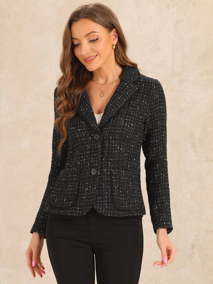 Blazer tricoté à manches longues et coupe ajustée pour femme | Texturé