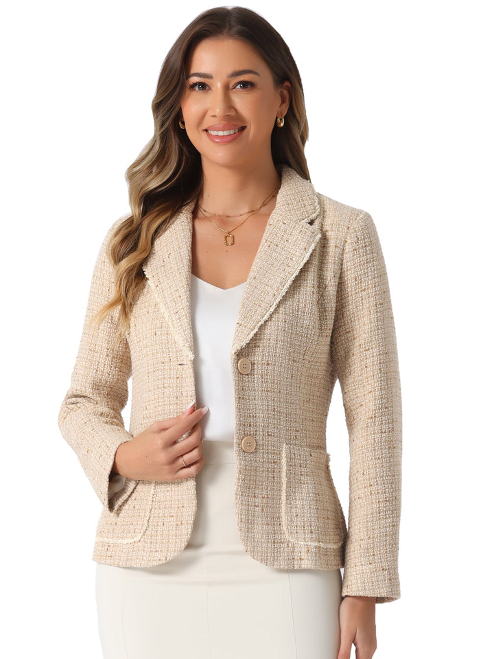 Blazer tricoté à manches longues et coupe ajustée pour femme | Texturé