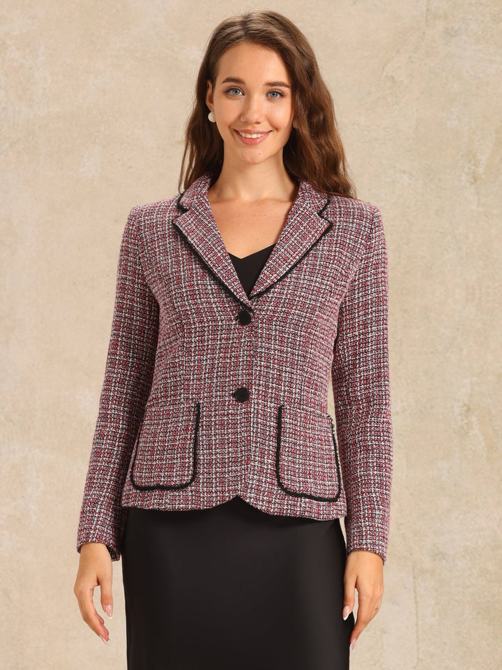 Blazer tricoté à manches longues et coupe ajustée pour femme | Texturé