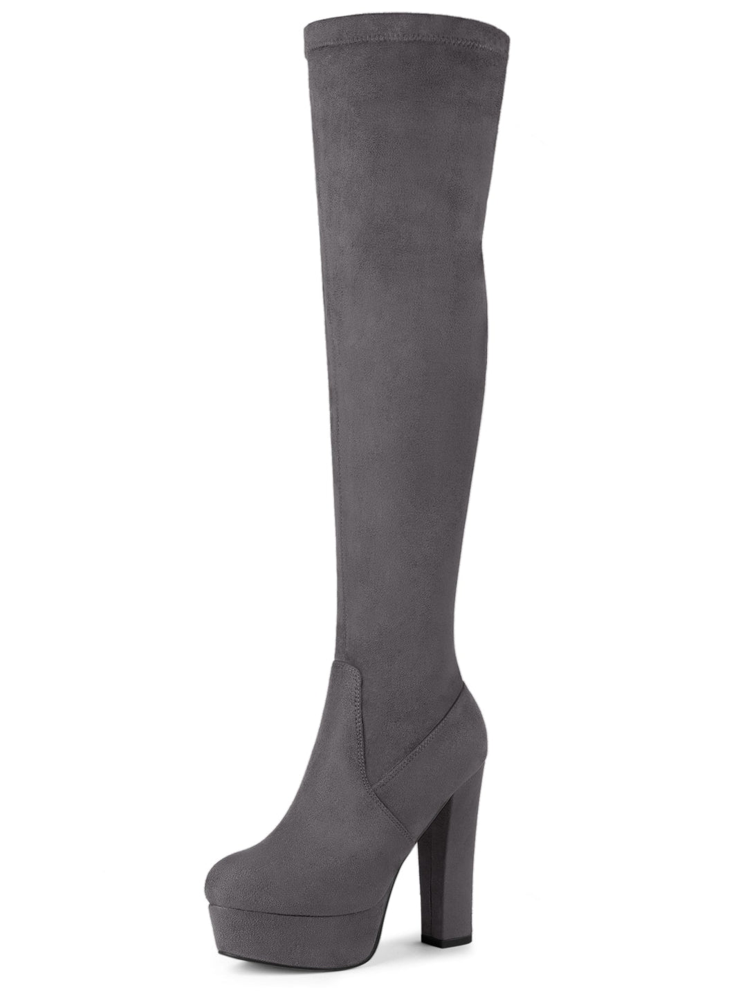Bottes cuissardes à plateforme et fermeture éclair pour femmes | Talon