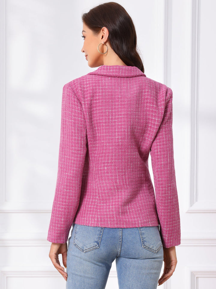 Blazer tricoté à manches longues et coupe ajustée pour femme | Texturé