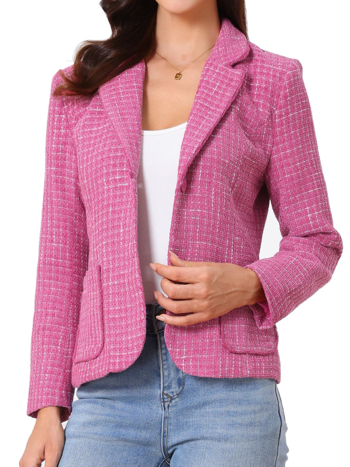 Blazer tricoté à manches longues et coupe ajustée pour femme | Texturé